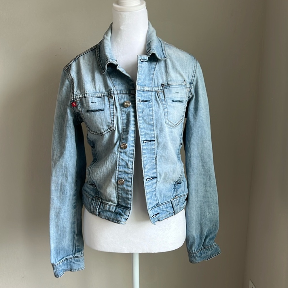 YMI jeans wear women’s fitted denim jean jacket